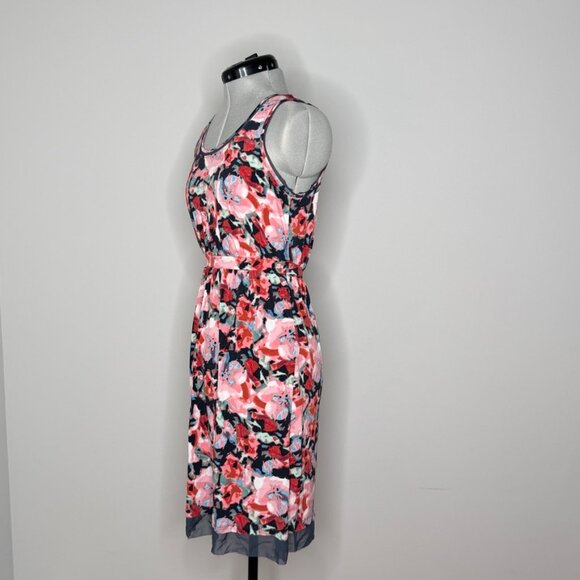 Simply Vera by Vera Wang Floral Dress with Sheer Hem - Picture 2 of 7